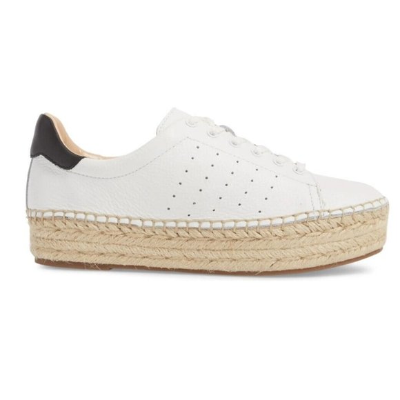 Vince Camuto VC Jinnie Women's Size 9M / 40 EU White Leather Shoe Sneaker &Twine - Picture 5 of 12